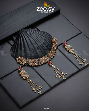 Lustrous Gemstones Necklace - House Of Hania
