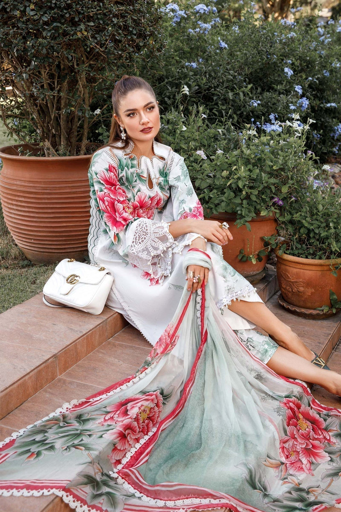 MARIA B DIGITAL LAWN 96040a - House Of Hania