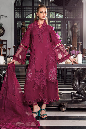 MARIA B EID COLLECTION UNSTITCHED EL-23-09-Magenta - House Of Hania