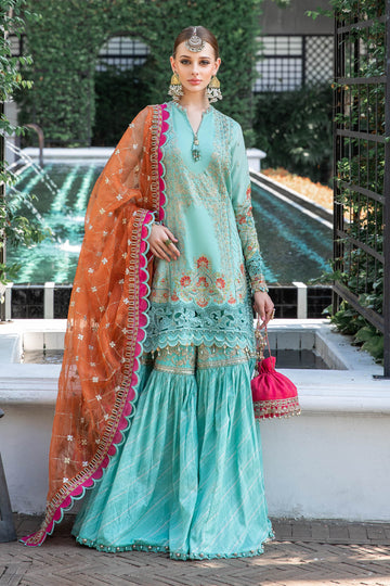 MARIA B EID LAWN COLLECTION EL-23-05-Sea Green - House Of Hania