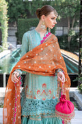 MARIA B EID LAWN COLLECTION EL-23-05-Sea Green - House Of Hania