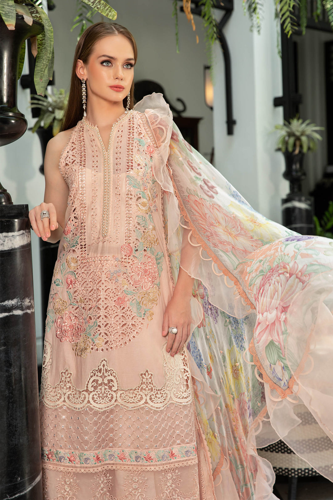 MARIA B EID LAWN COLLECTION EL-23-07-Peach - House Of Hania