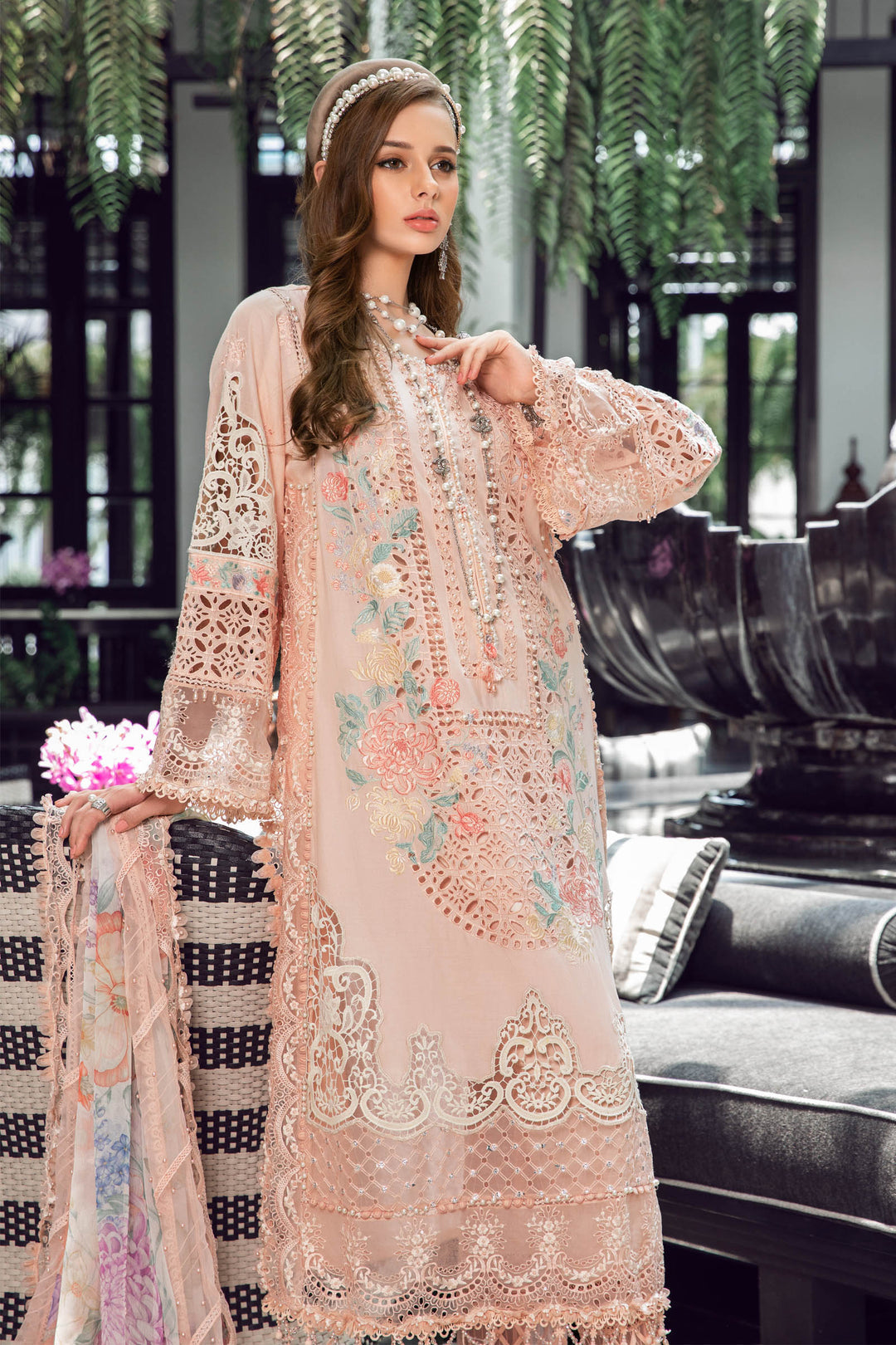 MARIA B EID LAWN COLLECTION EL-23-07-Peach - House Of Hania