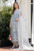 MARIA B EID LAWN COLLECTION EL-23-10-Ice Blue - House Of Hania