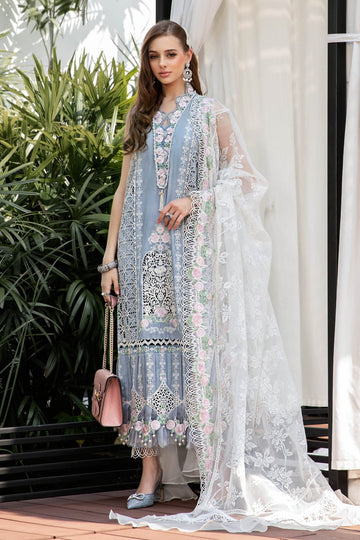 MARIA B EID LAWN COLLECTION EL-23-10-Ice Blue - House Of Hania