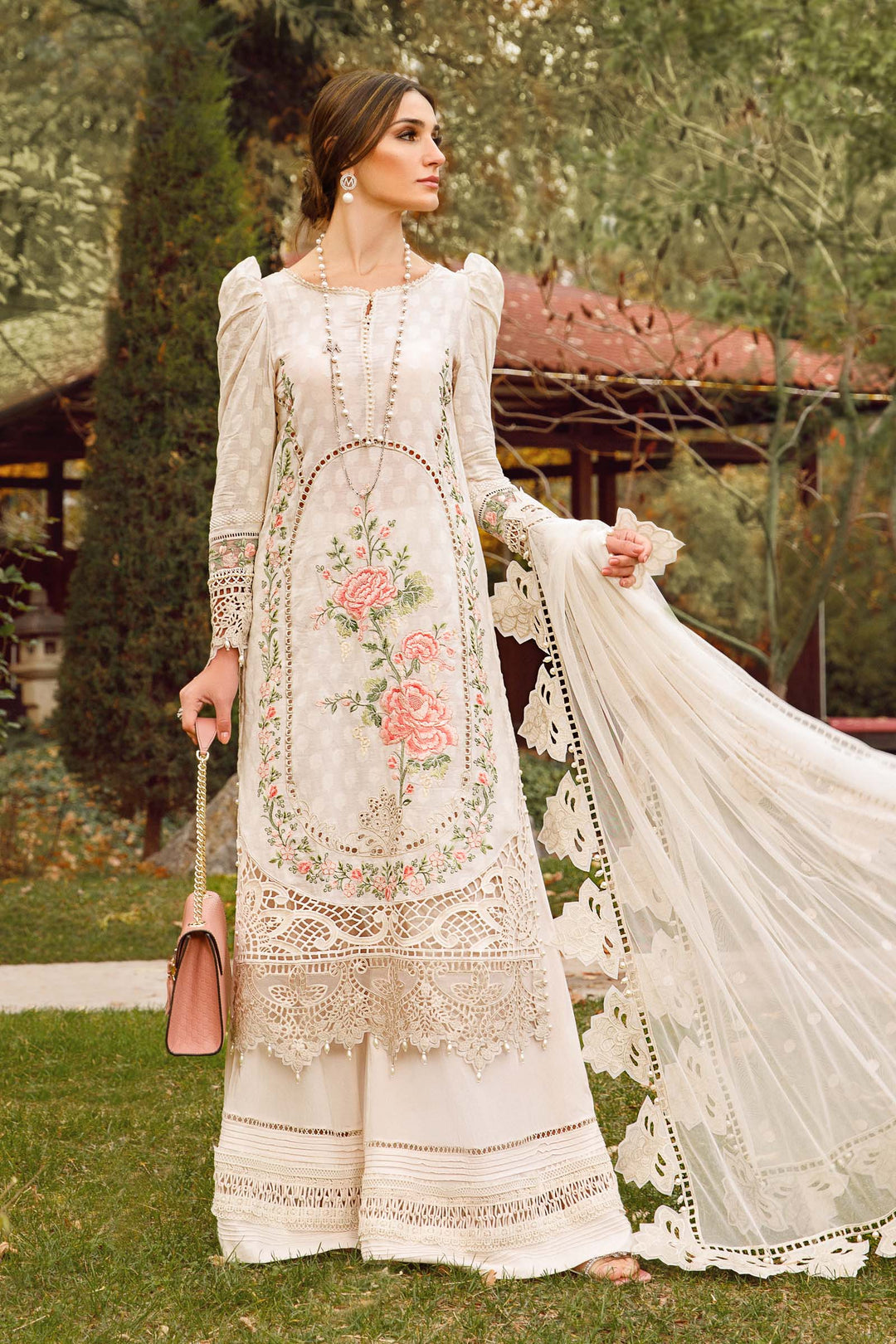 MARIA B EMBROIDED LAWN  D-2302-A - House Of Hania