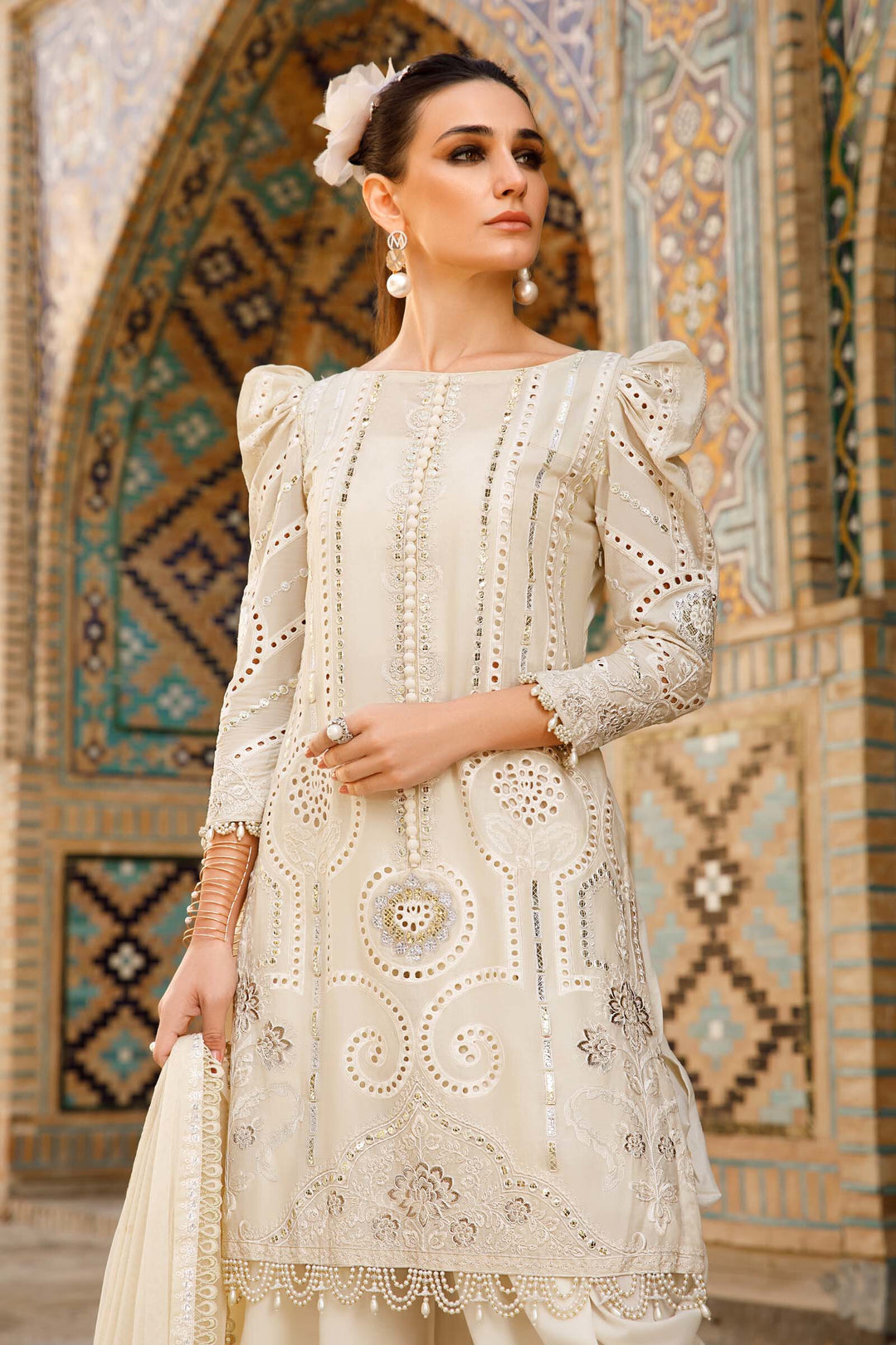 MARIA B EMBROIDED LAWN  D-2308-A - House Of Hania