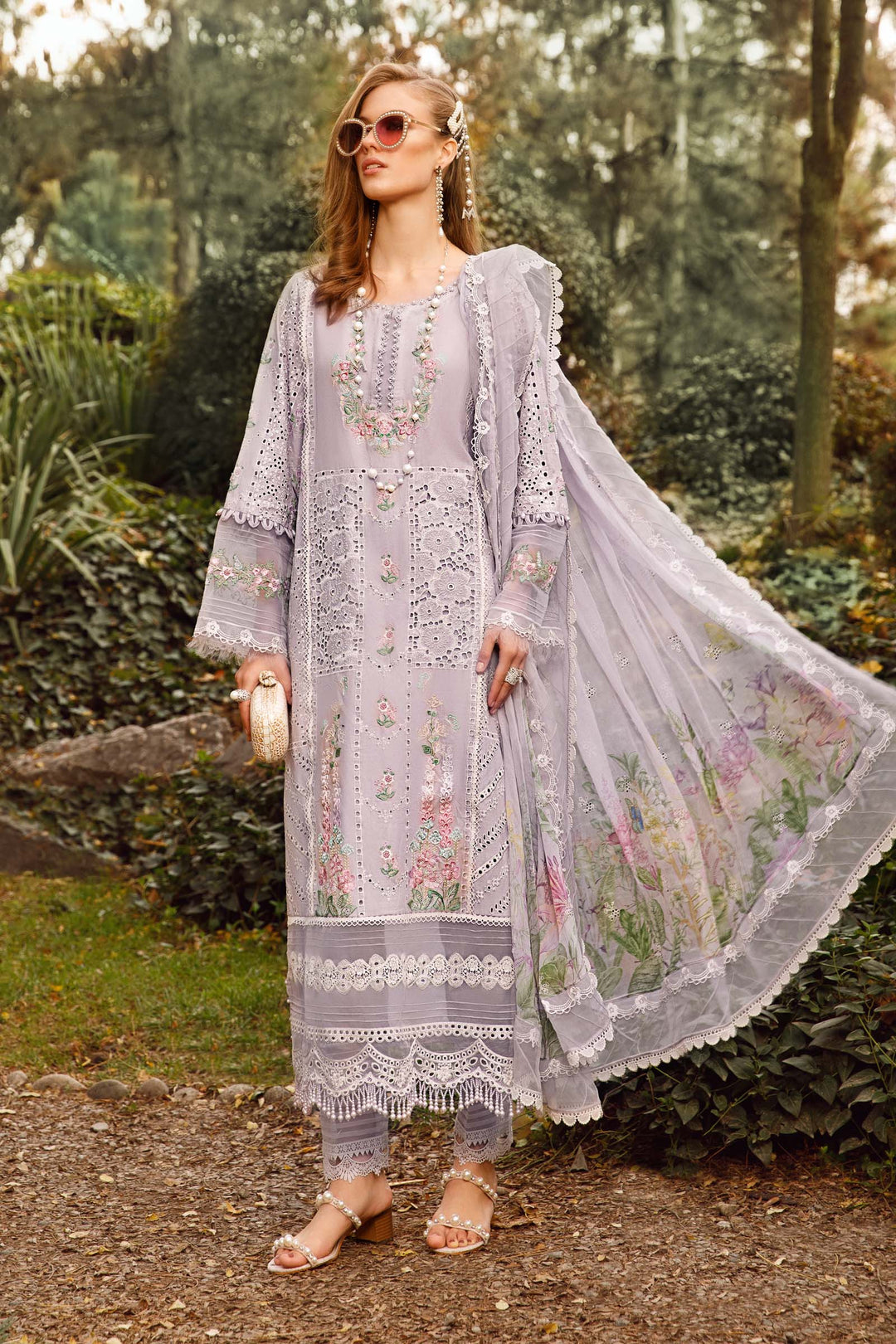 MARIA B EMBROIDED LAWN  D-2309-B - House Of Hania
