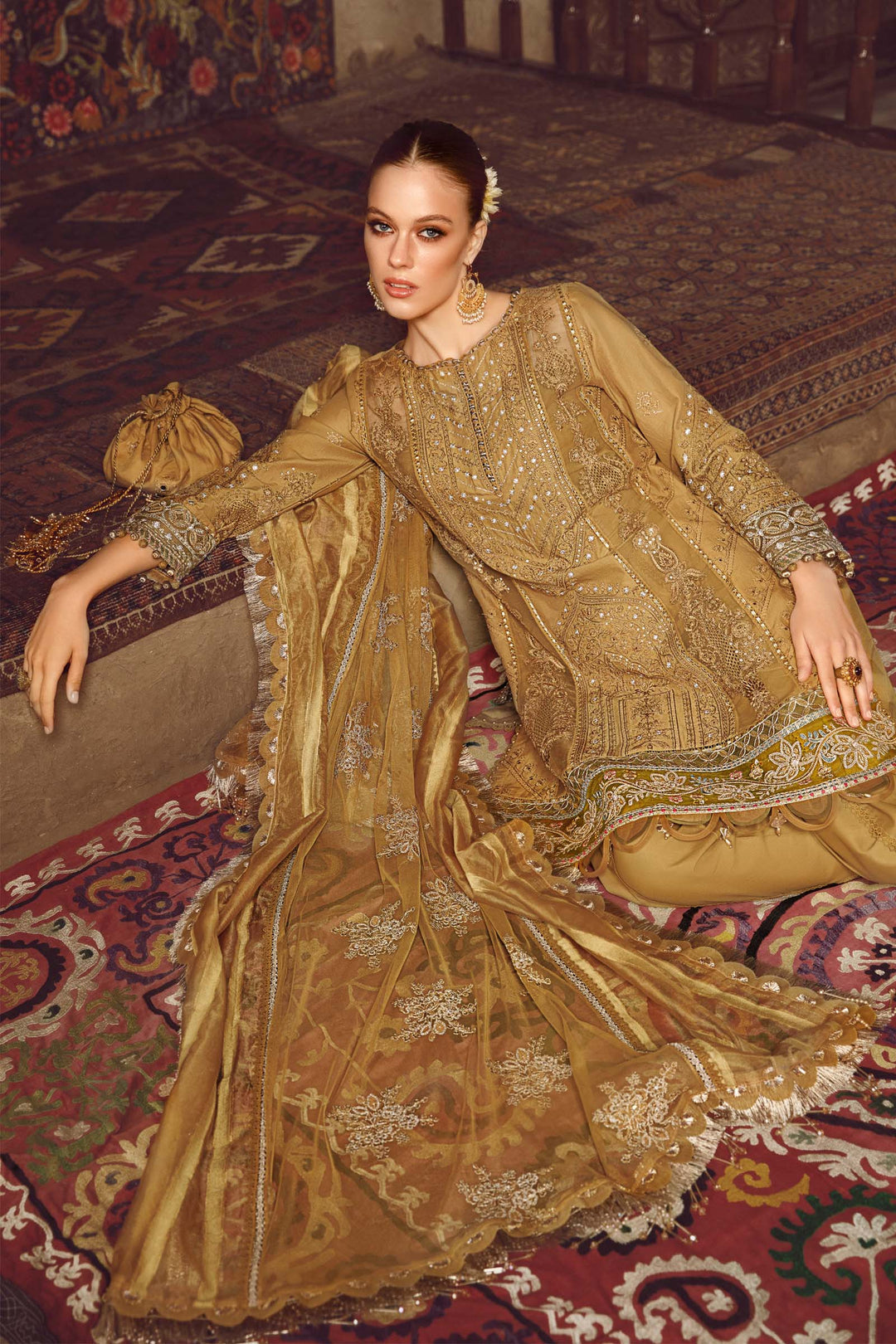 MARIA B EMBROIDED LAWN  D-2311-A - House Of Hania