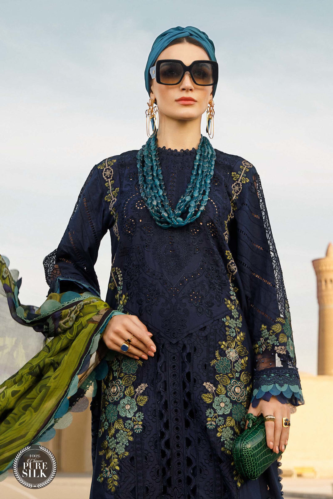 MARIA B EMBROIDED LAWN  D-2313-B - House Of Hania