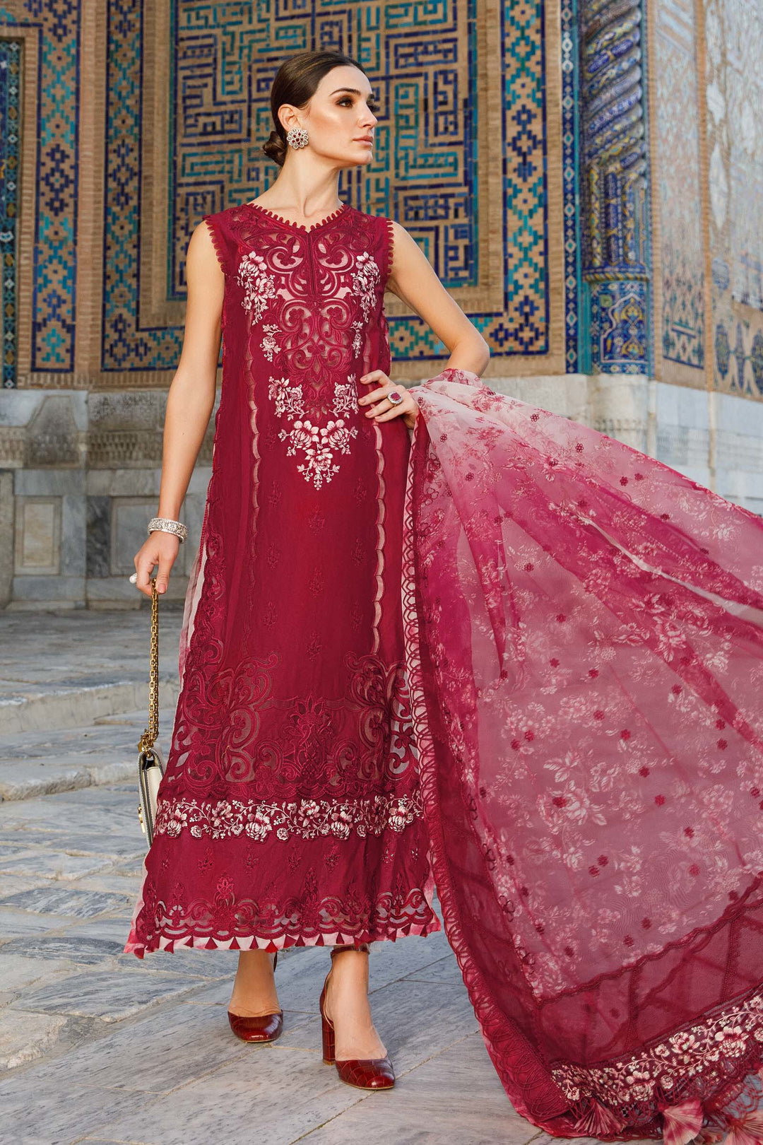 MARIA B EMBROIDED LAWN  D-2315-B - House Of Hania