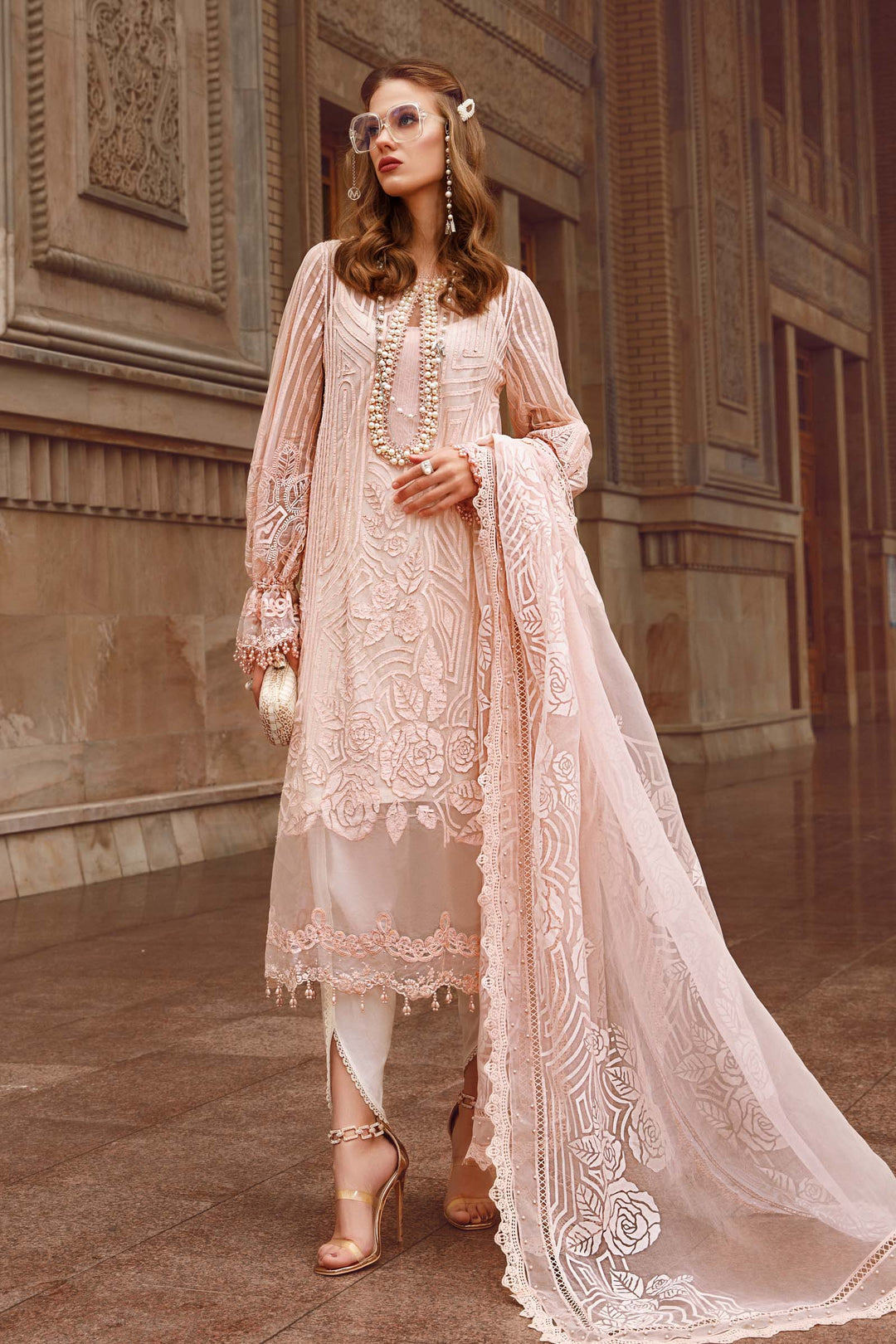 MARIA B EMBROIDED UNSTITCHED LAWN  D-2306-A - House Of Hania