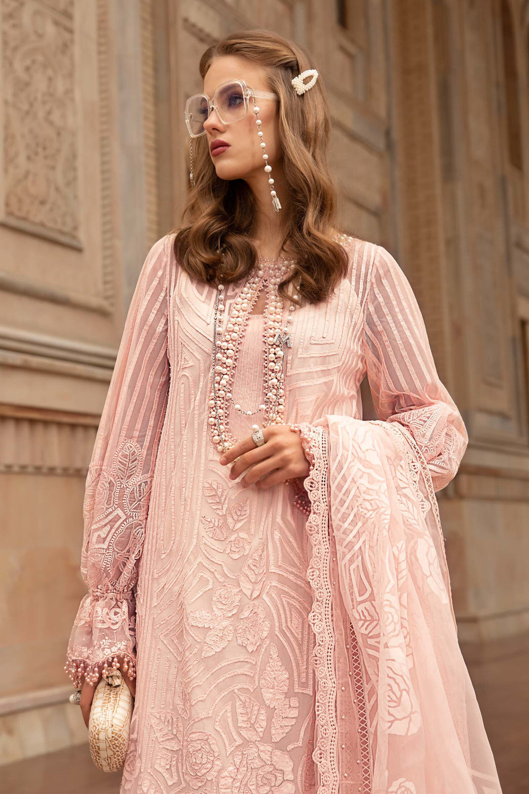MARIA B EMBROIDED UNSTITCHED LAWN  D-2306-A - House Of Hania