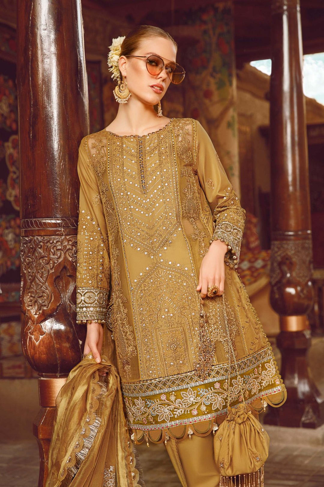 MARIA B EMBROIDED UNSTITCHED LAWN  D-2311-A - House Of Hania