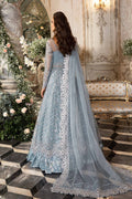 MARIA B-MBROIDERED | Ice Blue BD-2702 - House Of Hania