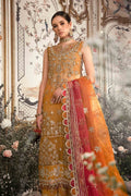 MARIA B-MBROIDERED | Mustard BD-2707 - House Of Hania