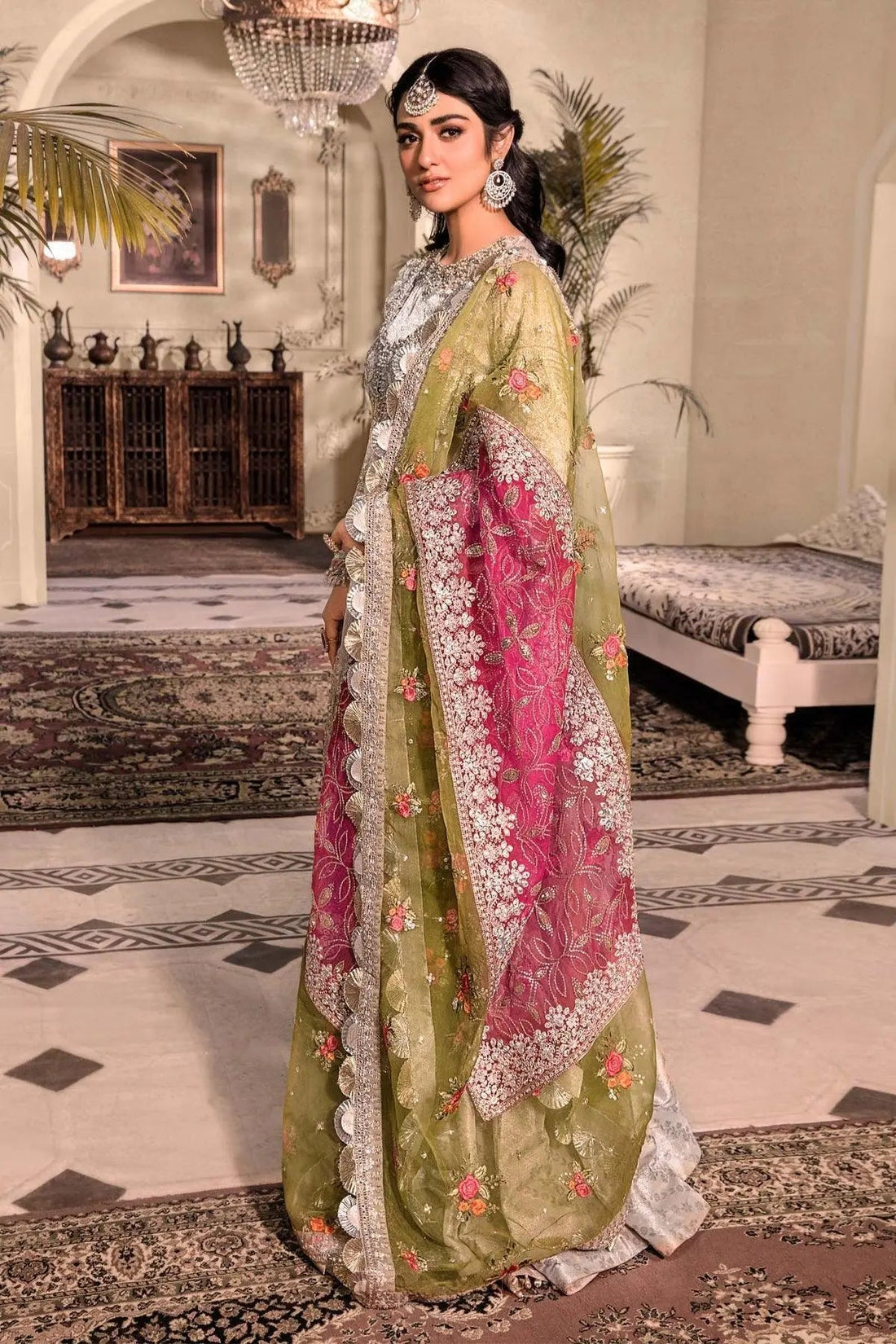 MARIA.B-MBROIDERED - Silver BD-2601 - House Of Hania
