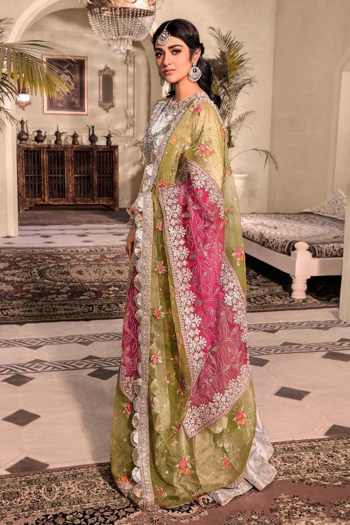 MARIA.B-MBROIDERED - Silver BD-2601 - House Of Hania