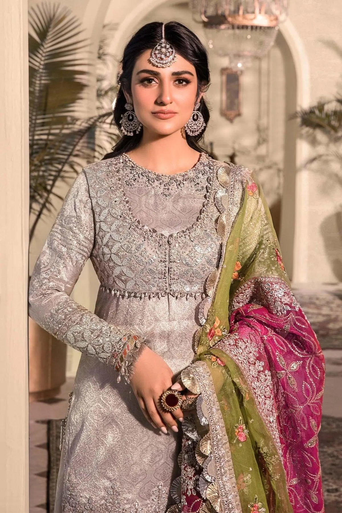 MARIA.B-MBROIDERED - Silver BD-2601 - House Of Hania