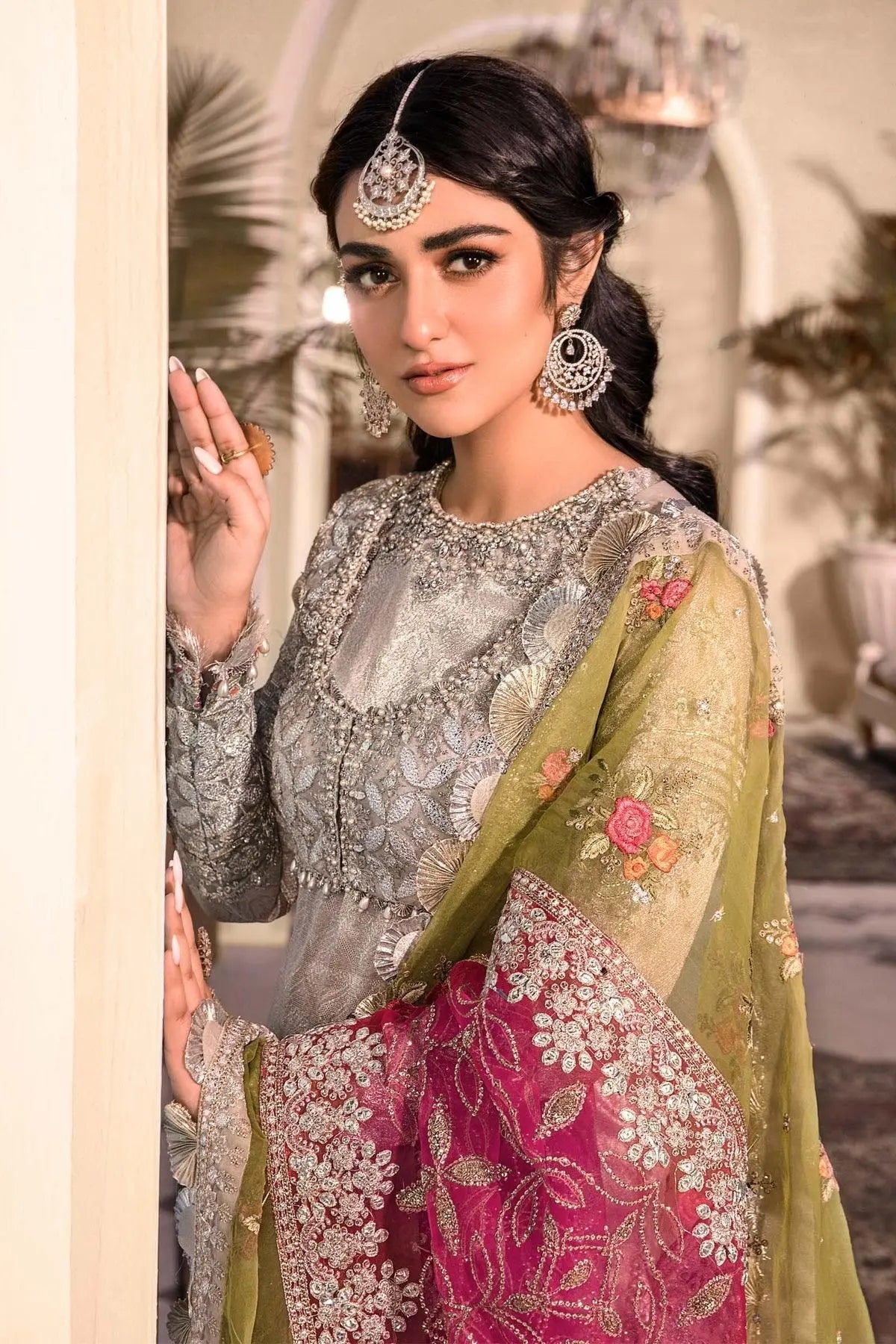 MARIA.B-MBROIDERED - Silver BD-2601 - House Of Hania