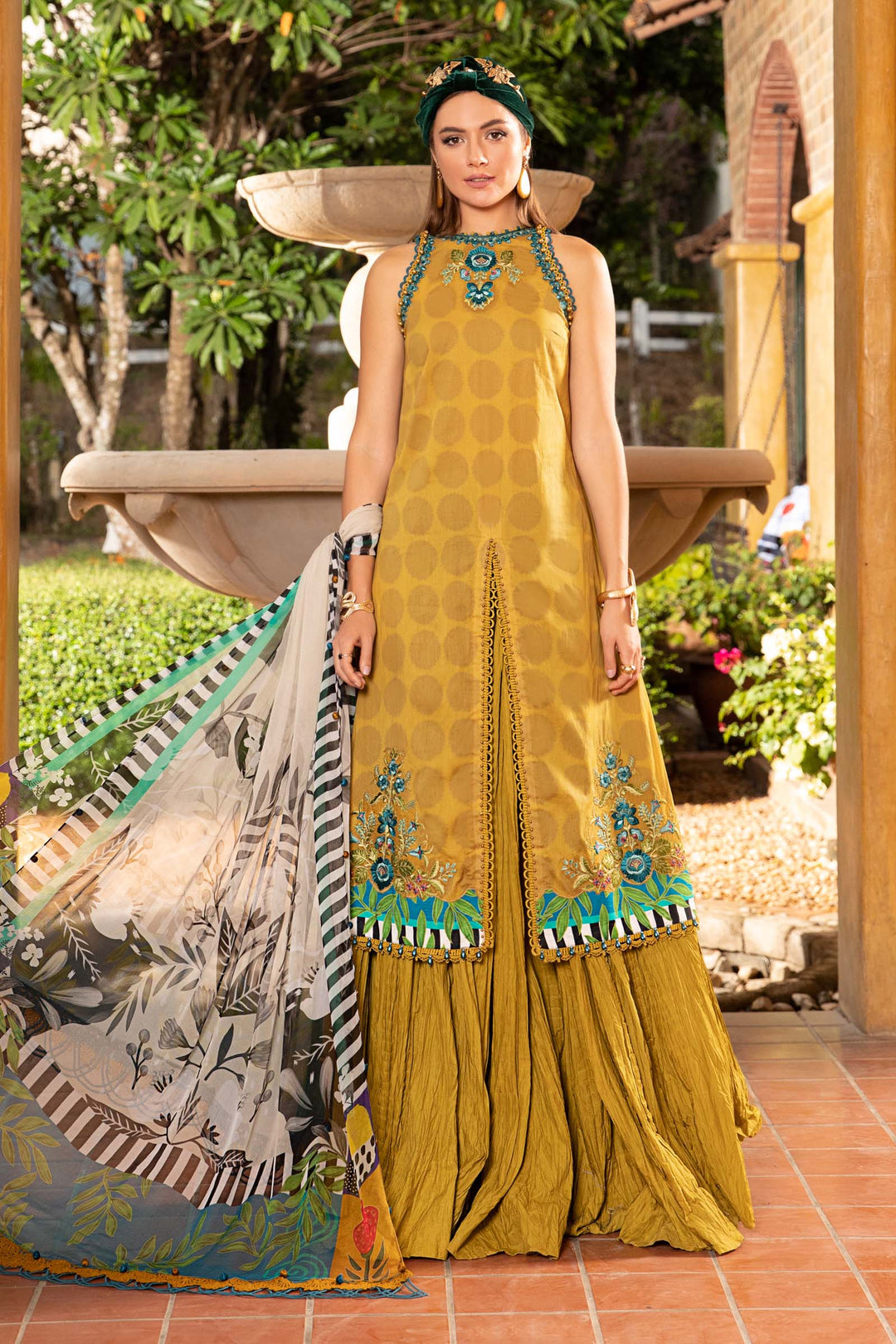 MARIA B PRINTED UNSTITCHED LAWN  MPT-1711-B - House Of Hania