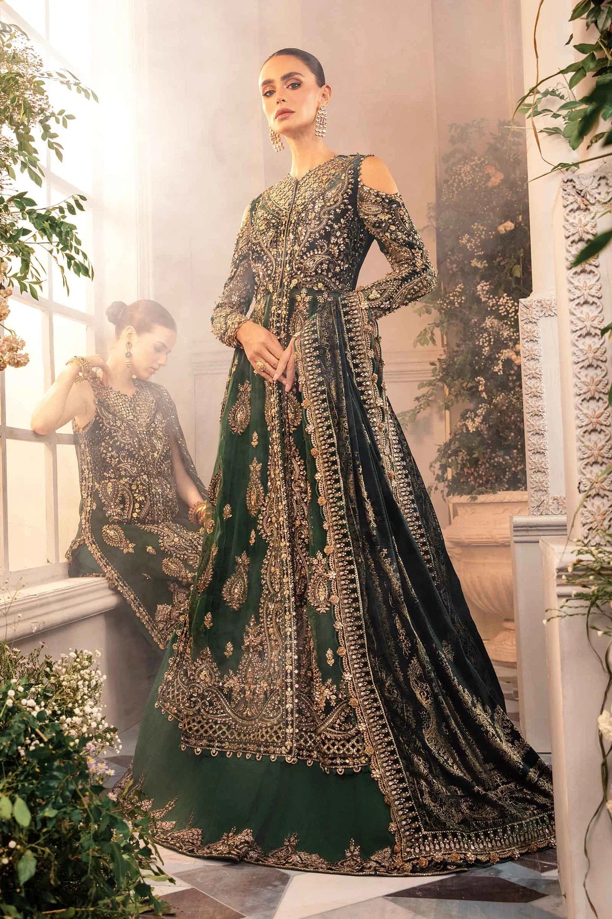 MARIA B__3 Piece Embroidered Organza Suit | BD-2904 - House Of Hania