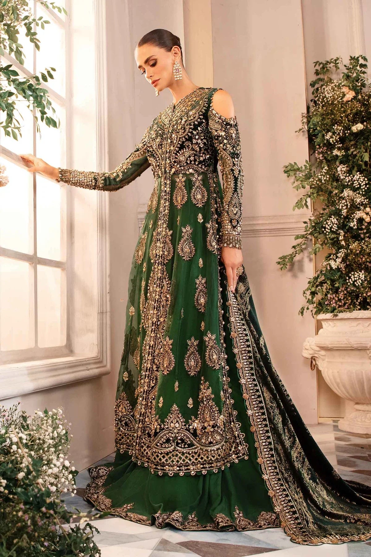 MARIA B__3 Piece Embroidered Organza Suit | BD-2904 - House Of Hania
