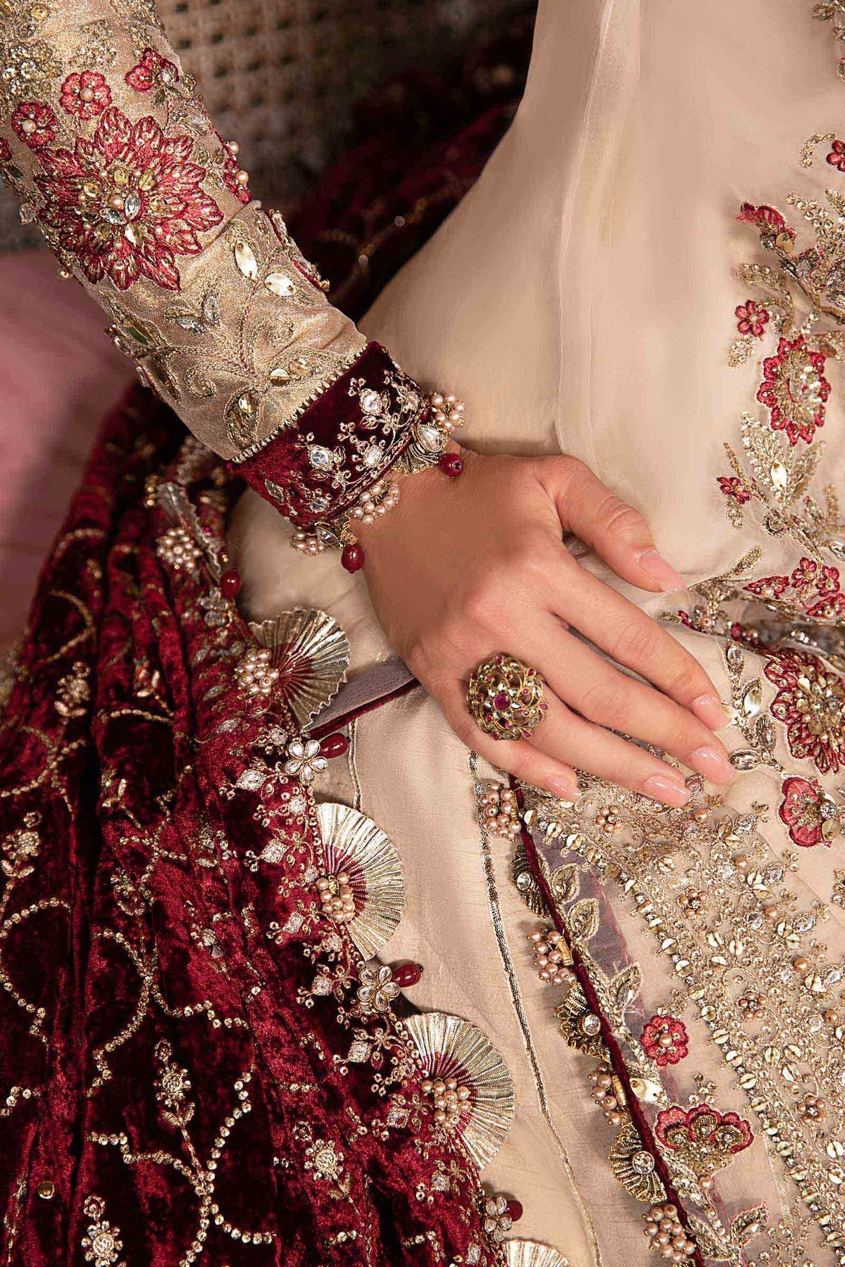 MARIA B__3 Piece Embroidered Organza Suit | BD-2905 - House Of Hania