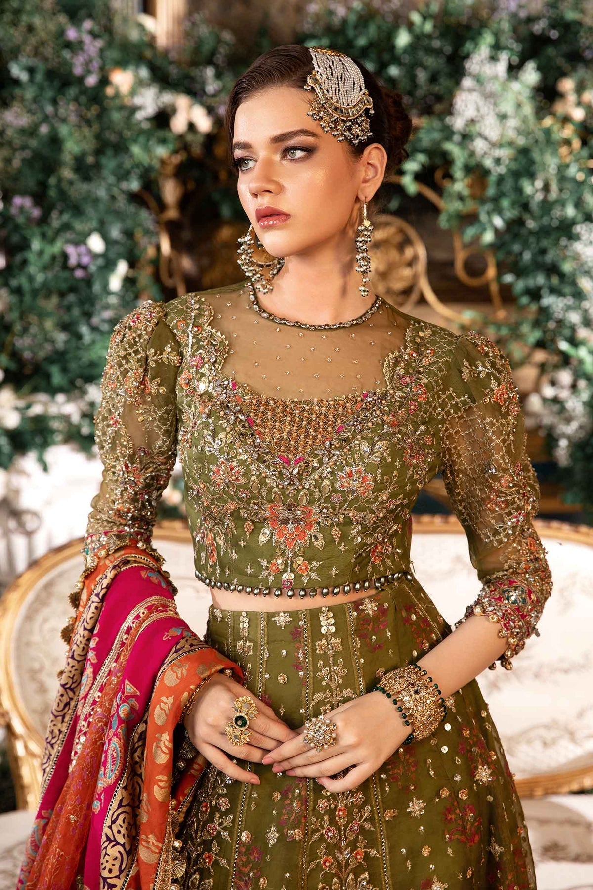 MARIA B__3 Piece Embroidered Organza Suit | BD-2906 - House Of Hania