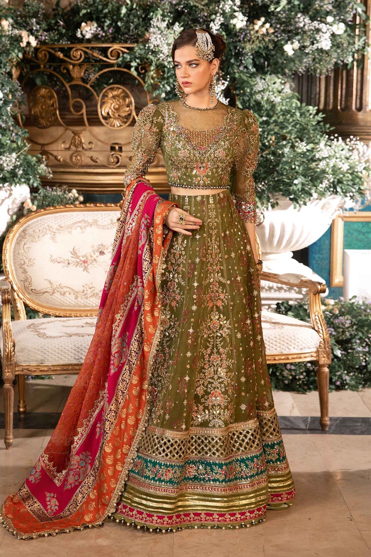 MARIA B__3 Piece Embroidered Organza Suit | BD-2906 - House Of Hania
