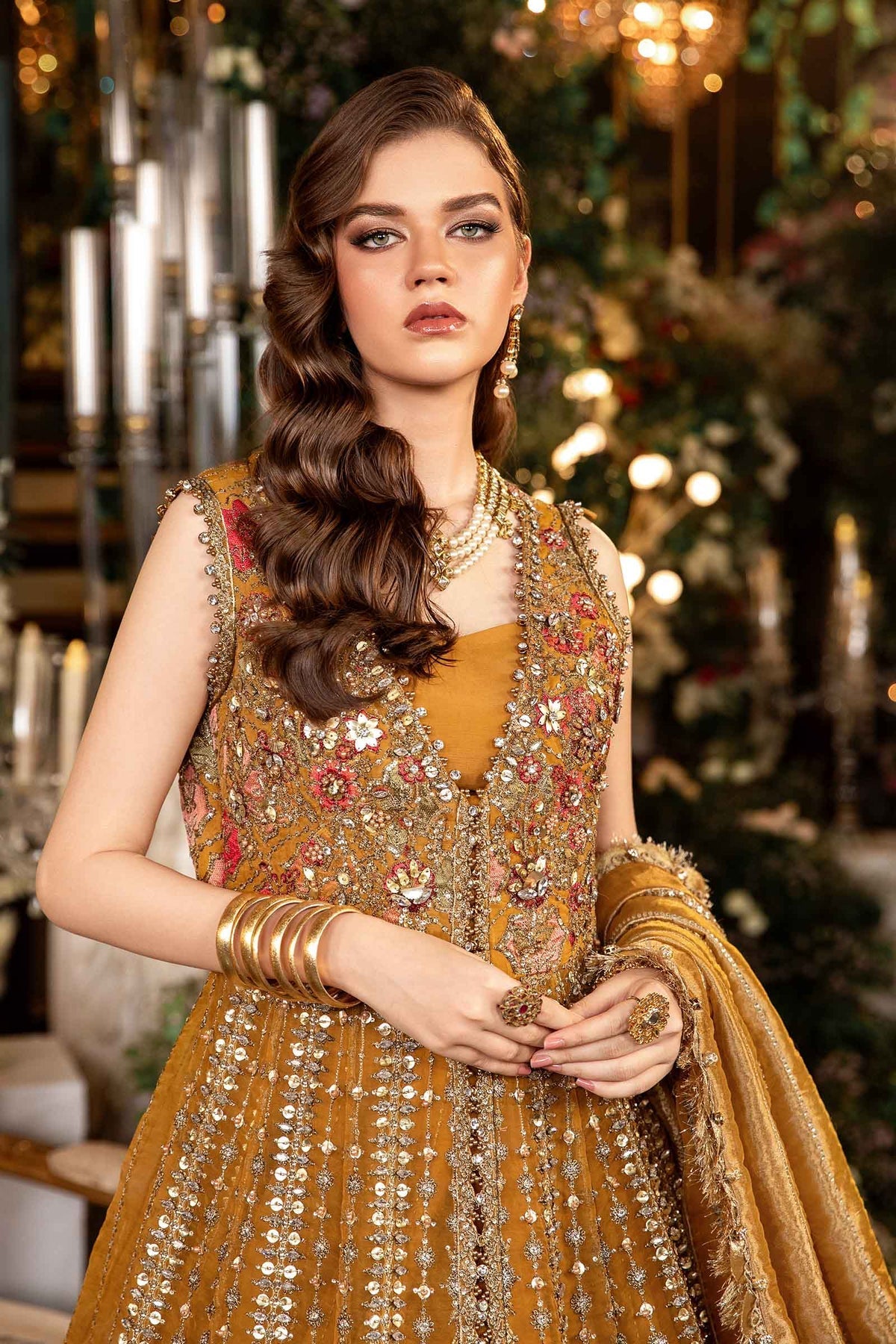 MARIA B__3 Piece Embroidered Organza Suit | BD-2907 - House Of Hania