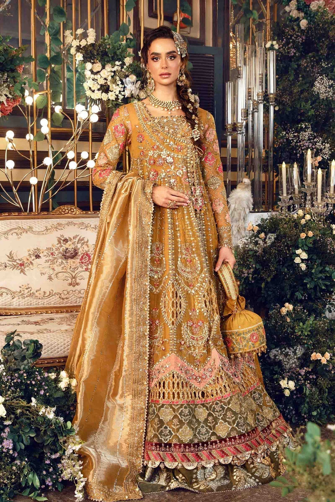 MARIA B__3 Piece Embroidered Organza Suit | BD-2907 - House Of Hania