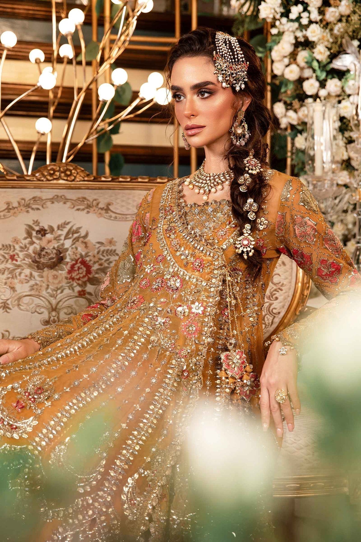 MARIA B__3 Piece Embroidered Organza Suit | BD-2907 - House Of Hania