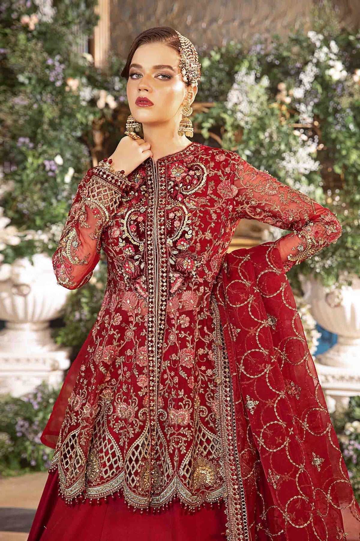MARIA B__3 Piece Embroidered Organza Suit | BD-2908 - House Of Hania