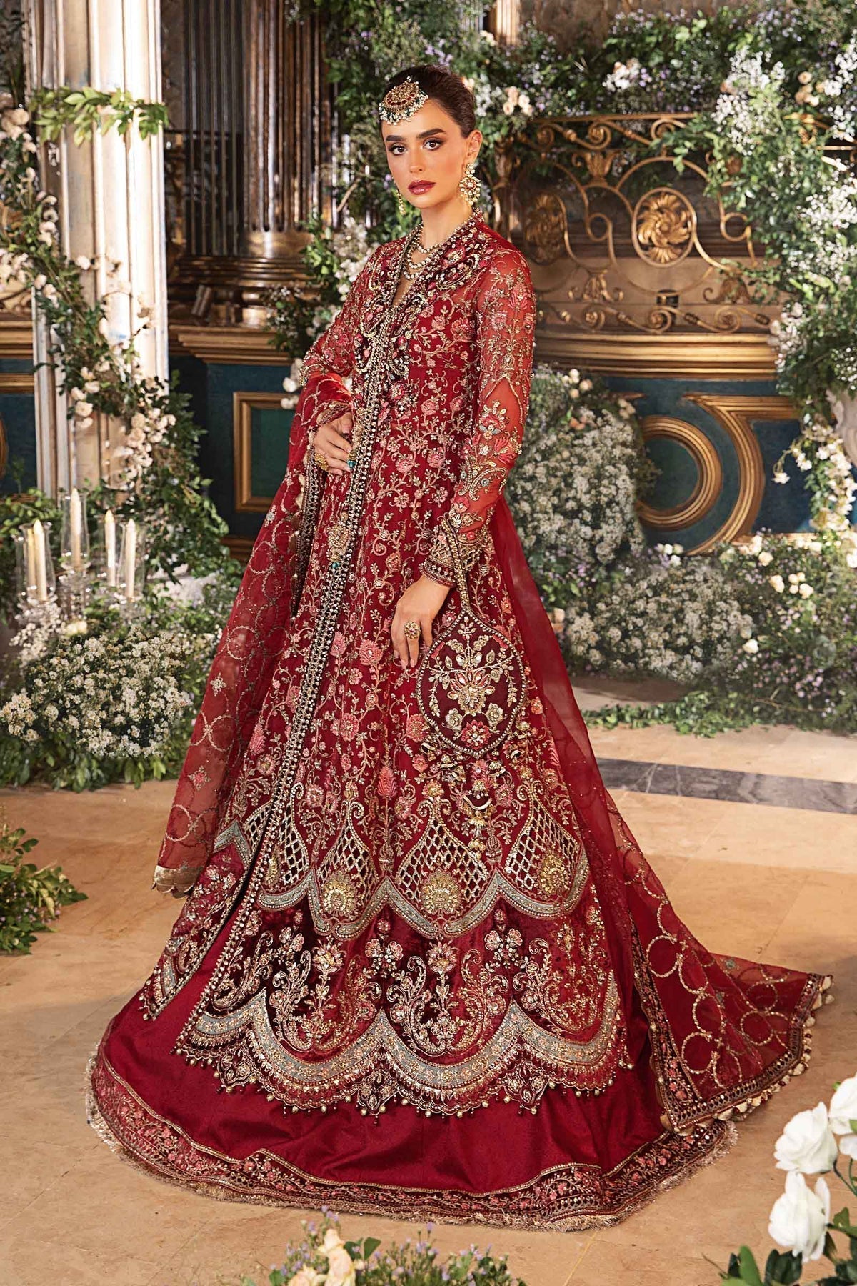 MARIA B__3 Piece Embroidered Organza Suit | BD-2908 - House Of Hania