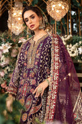 MARIA B__3 Piece Embroidered Raw Silk Suit | BD-2903 - House Of Hania