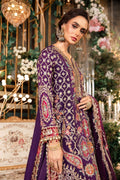 MARIA B__3 Piece Embroidered Raw Silk Suit | BD-2903 - House Of Hania