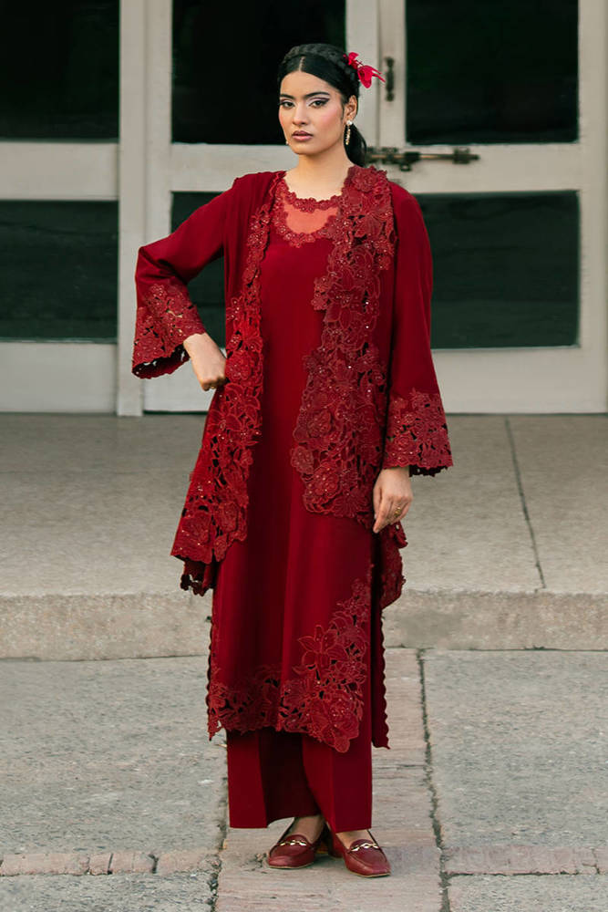 MNR | Chai Coffee Vol 5 - Eid Edit'26 | CHERRY RED WITH DUPATTA - House Of Hania