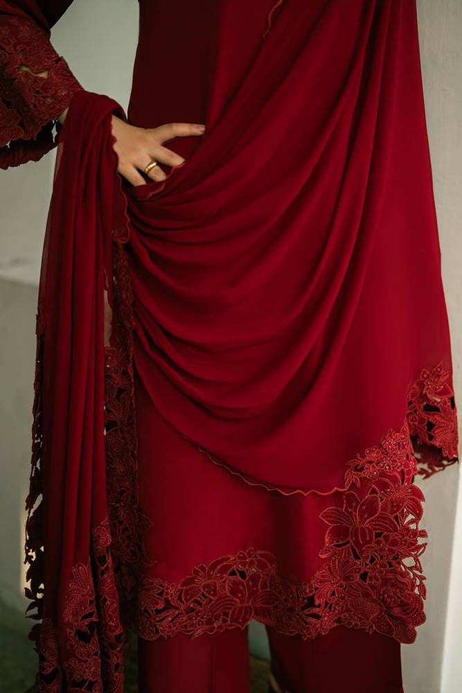 MNR | Chai Coffee Vol 5 - Eid Edit'26 | CHERRY RED WITH DUPATTA - House Of Hania