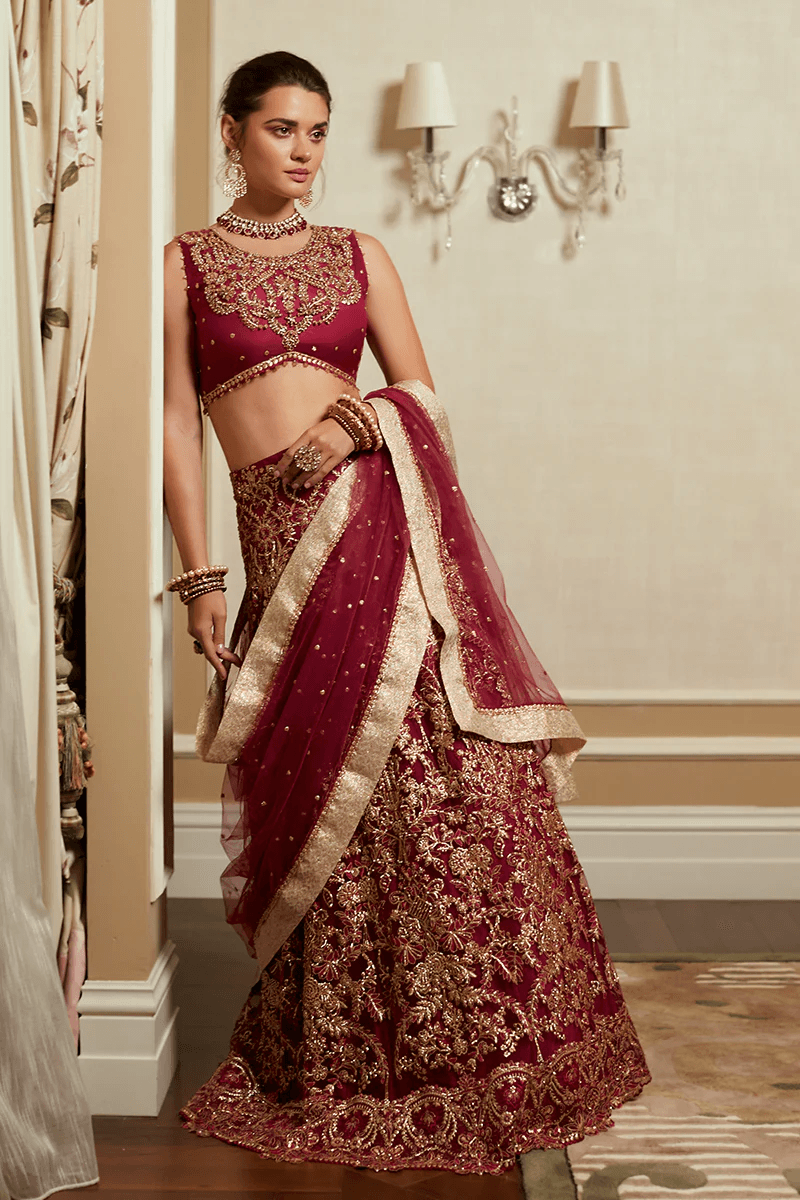 MUSHQ Amour Trousseau De Luxe Wedding Collection TDL23-06 RUBY - House Of Hania