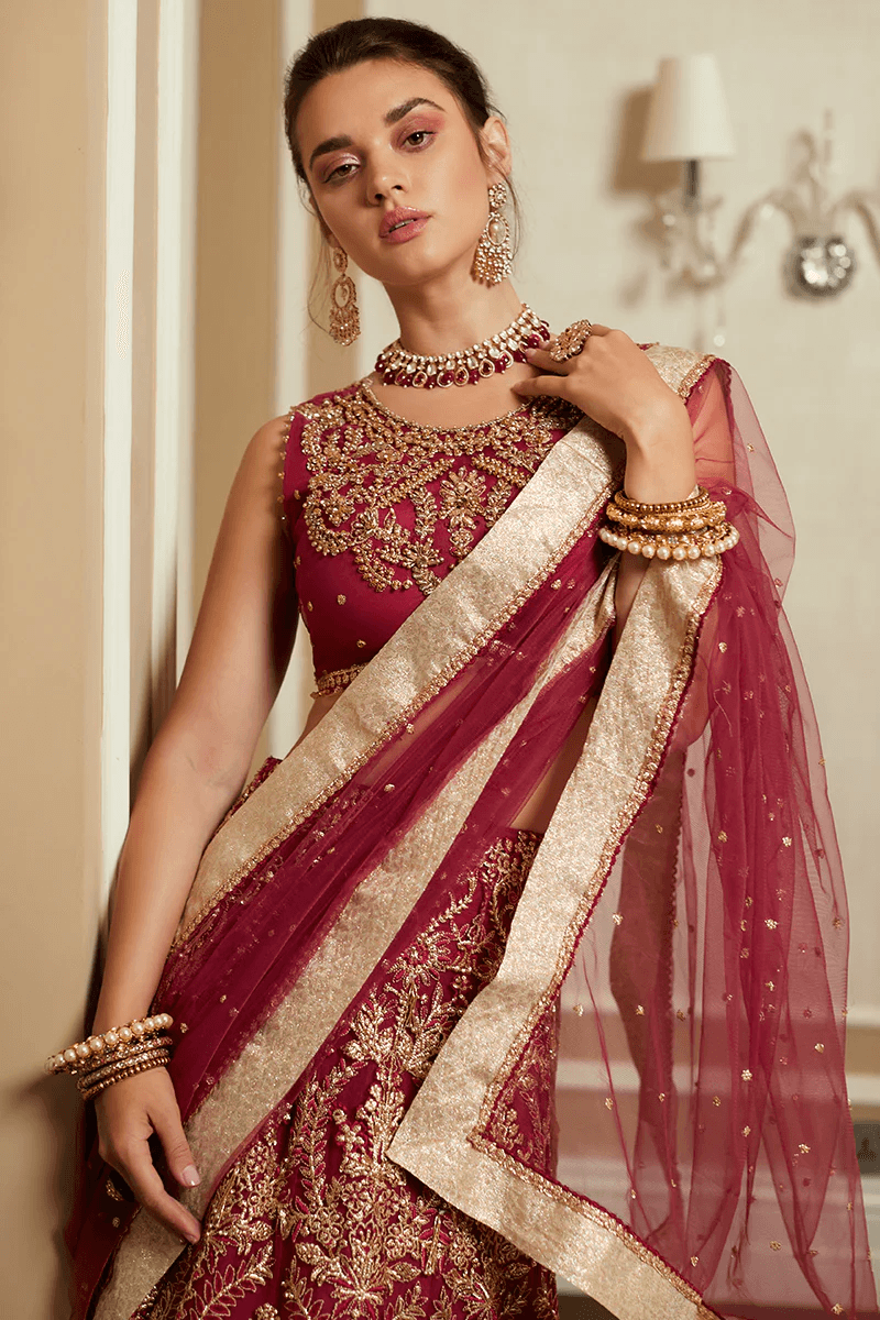 MUSHQ Amour Trousseau De Luxe Wedding Collection TDL23-06 RUBY - House Of Hania