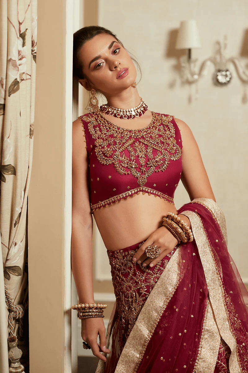 MUSHQ Amour Trousseau De Luxe Wedding Collection TDL23-06 RUBY - House Of Hania