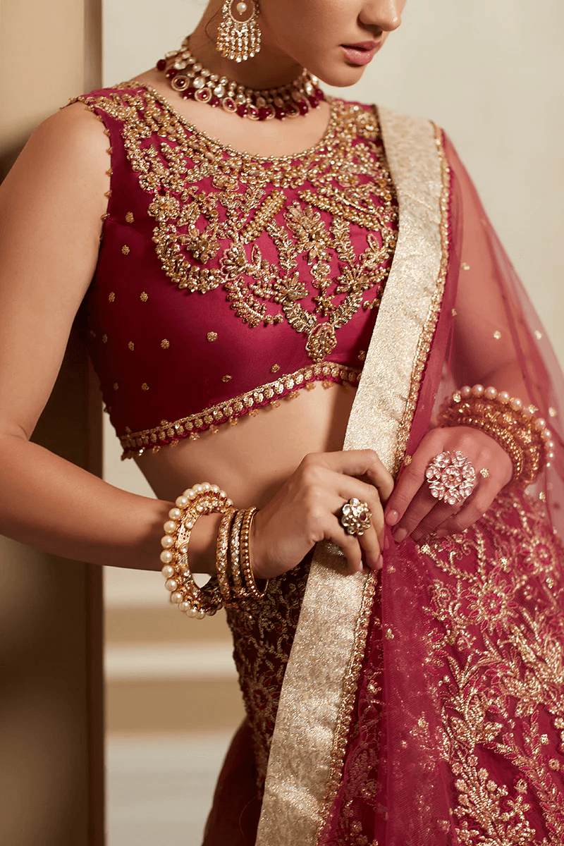 MUSHQ Amour Trousseau De Luxe Wedding Collection TDL23-06 RUBY - House Of Hania