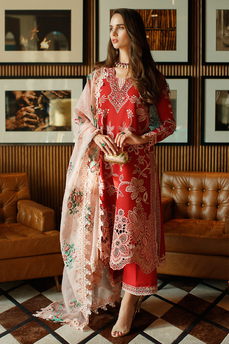 MUSHQ- SCARLET- ASTORIA FESTIVE LAWN '23 - House Of Hania
