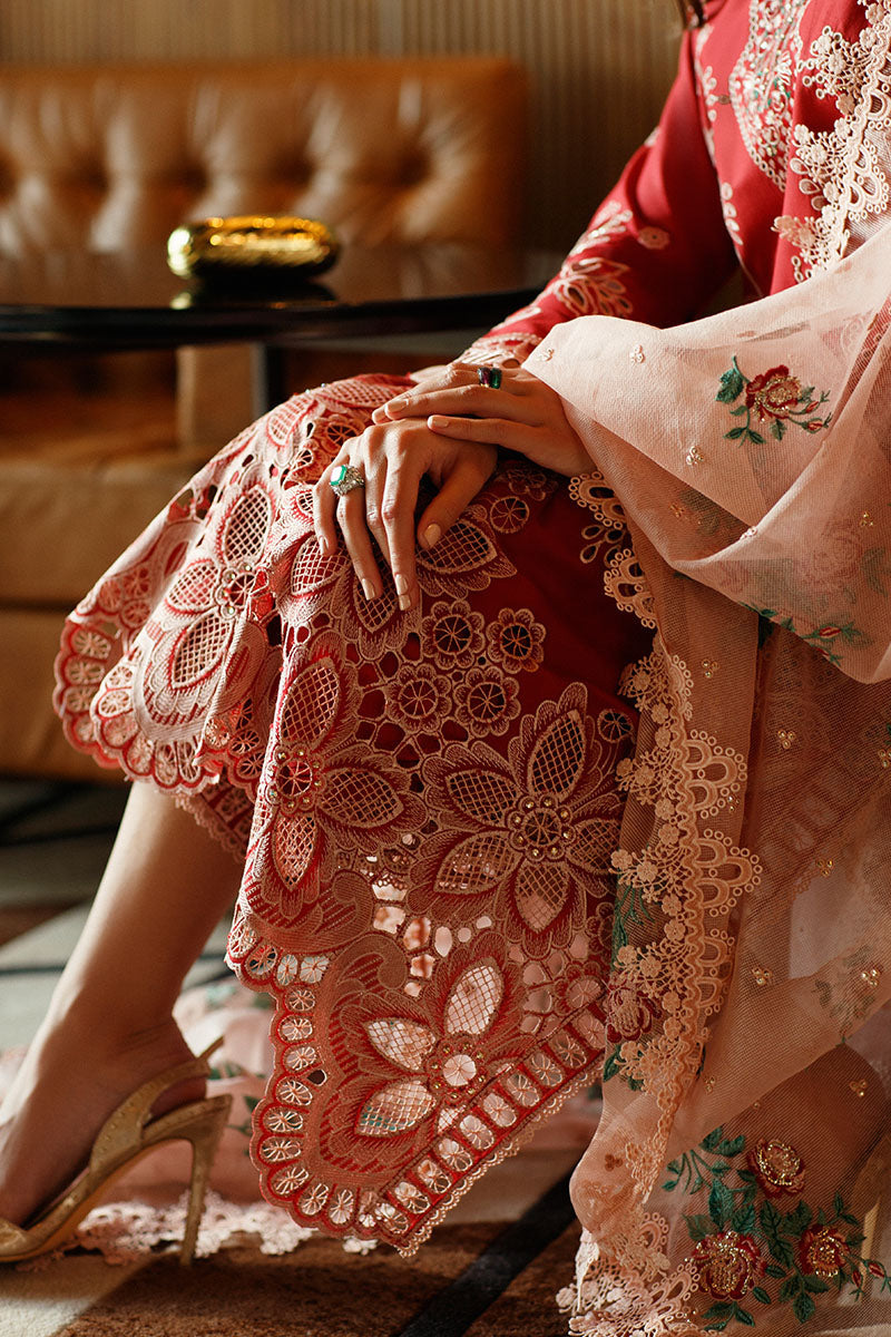 MUSHQ- SCARLET- ASTORIA FESTIVE LAWN '23 - House Of Hania