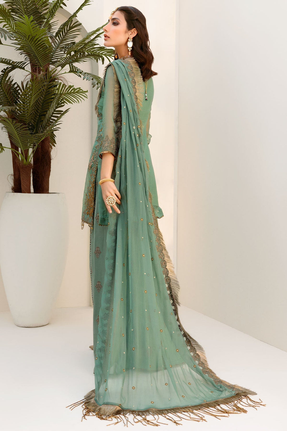 Motifz | Luxury Formals |3188-MINT-HINT - House Of Hania
