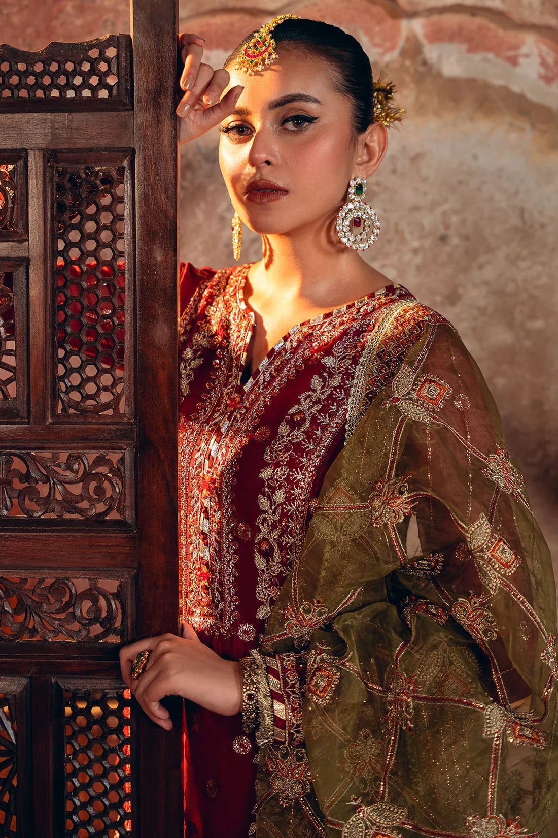 Motifz | EMBROIDERED CRINKLE CHIFFON | 4817-TABEER