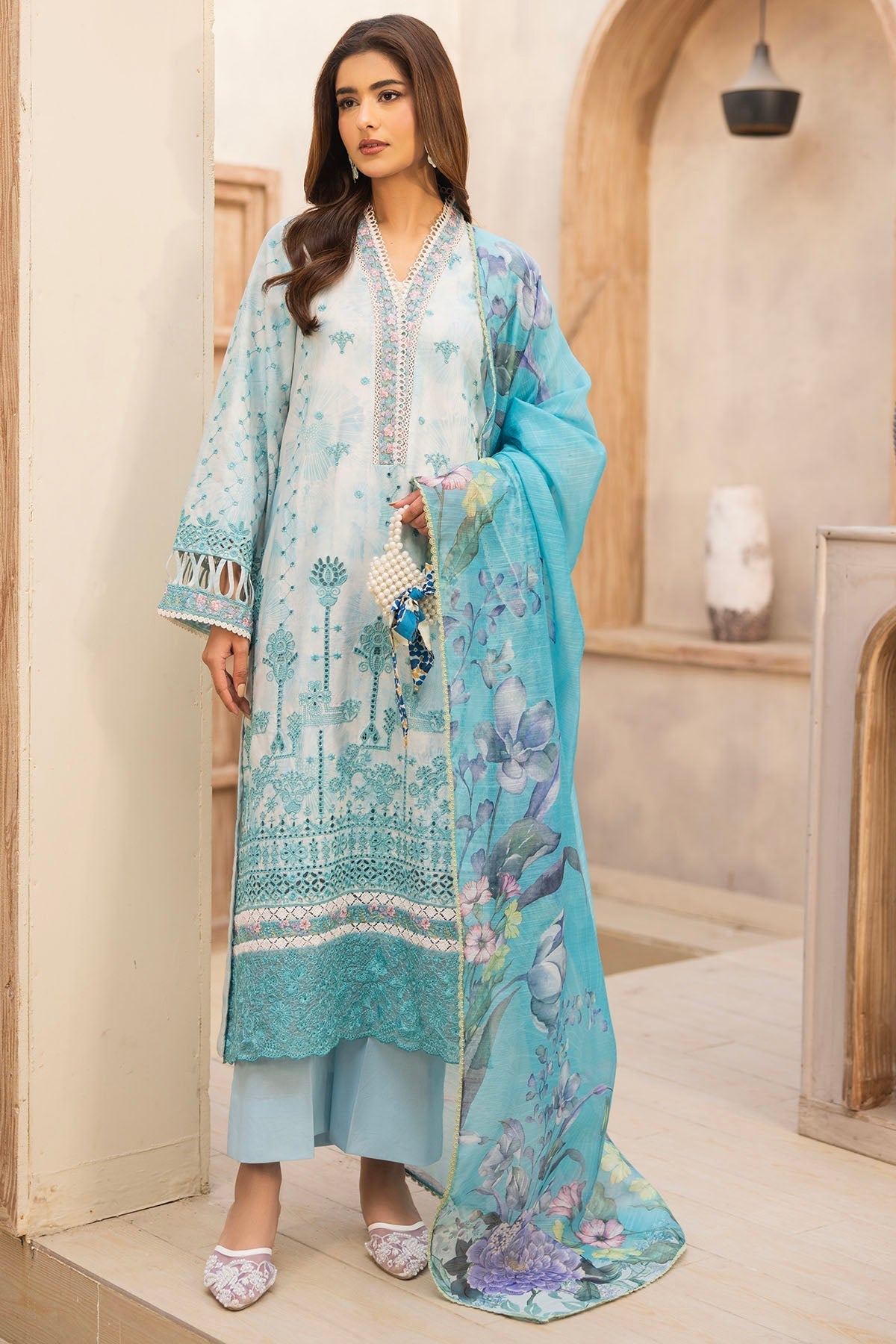 Motifz | Amal Lawn 26 | 5733-SKY FALL - House Of Hania