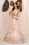 Maheer by Zarif Sequins Embroidered Net 3Pc Suit ZMU-01 PEARL - House Of Hania
