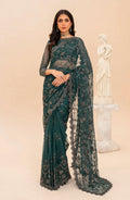 Maheer by Zarif Sequins Embroidered Net 3Pc Suit ZMU-07 ZAYB - House Of Hania
